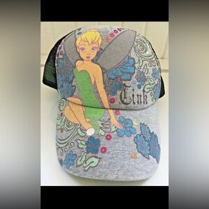 Disney Tink Tinkerbell Snap Back Trucker Hat Mesh Back